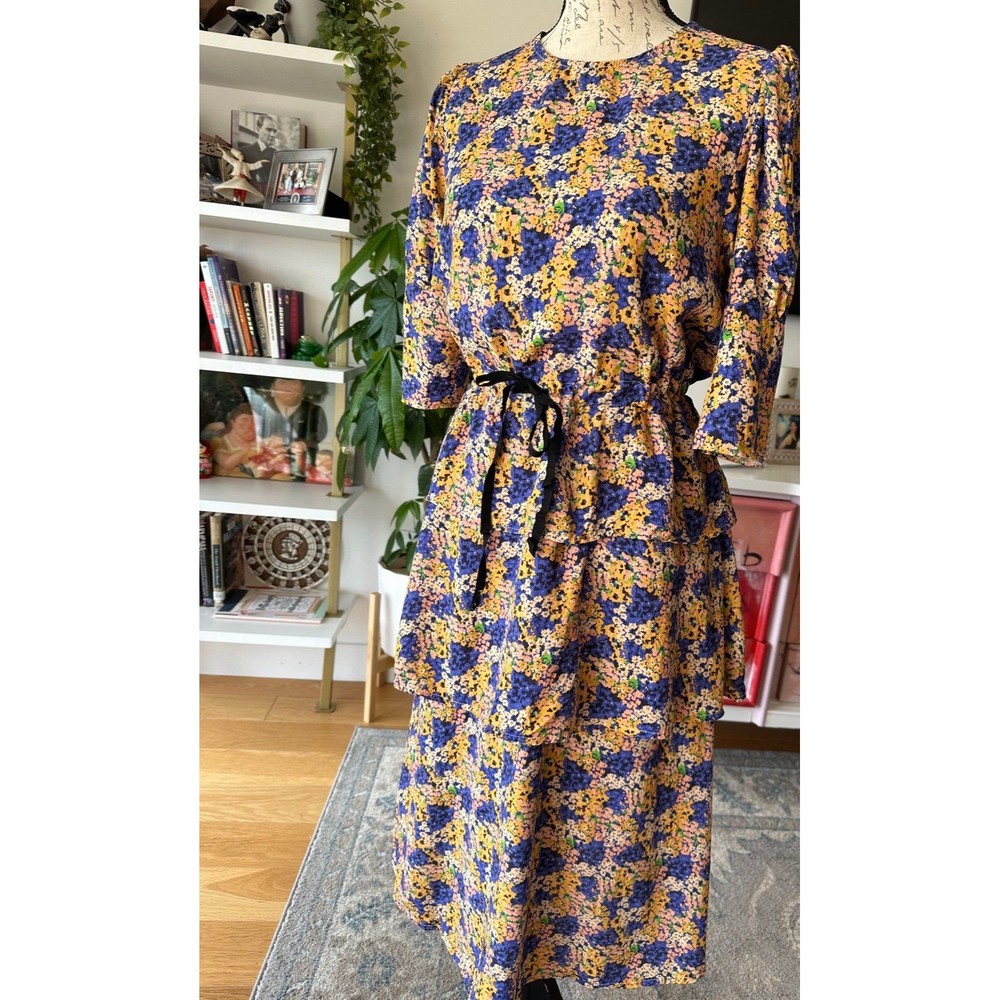 Floral midi dress made in Italy